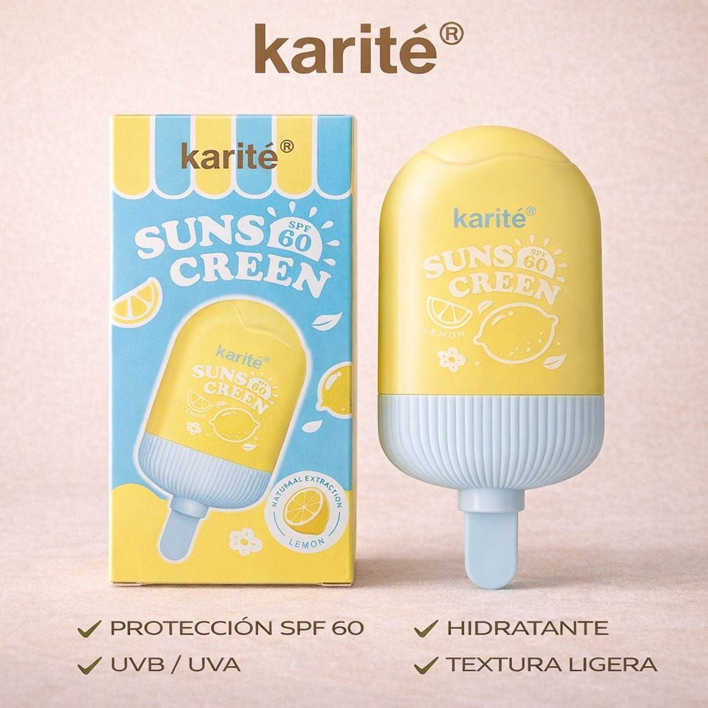 Bloqueador facial solar limón